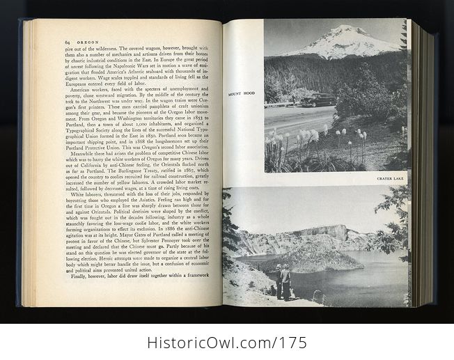 Vintage Illustrated Book Oregon End of the Trail Compiled by Workers of the Writers Program of the Work Projects Administration in the State of Oregon C1951 - #yKl6tNbaGEE-10