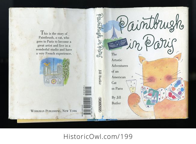 Vintage Illustrated Book Paintbrush in Paris by Jill Butler C1994 - #NOaTt8kWwBQ-2