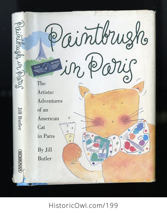 Vintage Illustrated Book Paintbrush in Paris by Jill Butler C1994 - #NOaTt8kWwBQ-1