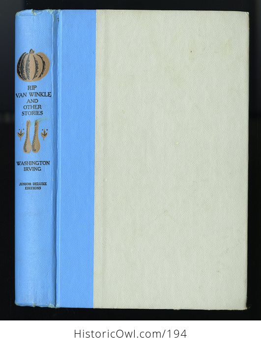 Vintage Illustrated Book Rip Van Winkle by Washington Irving Junior Deluxe Editions C1955 - #gAqwWTW5NAU-1
