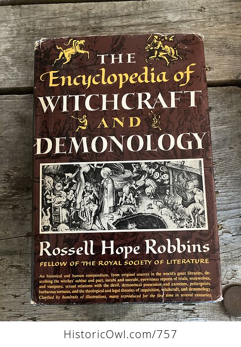 Vintage Illustrated Book the Encyclopedia of Witchcraft and Demonology by Rossell Hope Robbins Copyright 1959 - #XqQaql68FwY-1