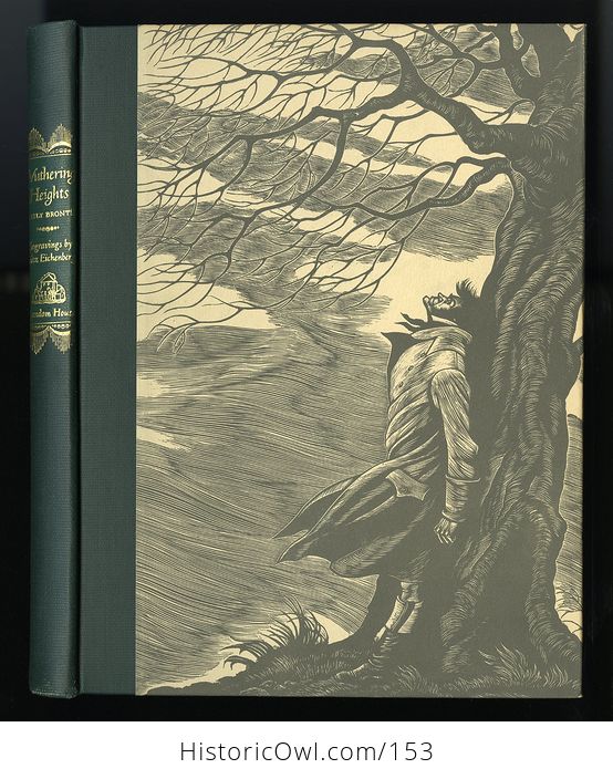 Vintage Illustrated Books Jane Eyre by Charlotte Bronte and Wuthering Heights by Emily Bronte Random House Two Book Boxed Set 1943 - #5YGOhH3rugI-8