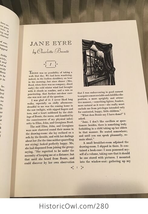 Vintage Illustrated Books Jane Eyre by Charlotte Bronte and Wuthering Heights by Emily Bronte Random House Two Book Boxed Set 1943 - #nbCnK5c1ikY-10