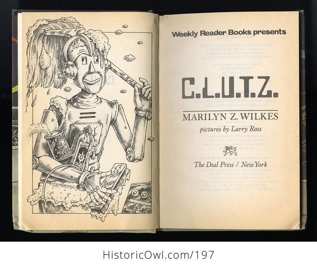 Vintage Illustrated Robot Book Clutz Combined Level Unit Type Z by Marilyn Z Wilkes C1982 - #kDtHmethebs-3