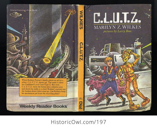 Vintage Illustrated Robot Book Clutz Combined Level Unit Type Z by Marilyn Z Wilkes C1982 - #kDtHmethebs-2