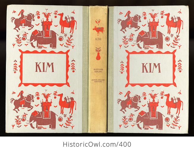 Vintage Kim Illustrated Book by Rudyard Kipling Junior Deluxe Editions C1958 - #UZvgfF6N5Ds-3