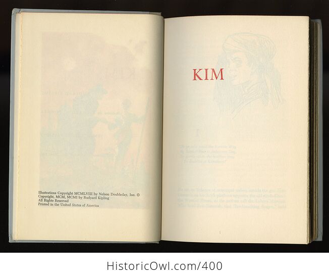 Vintage Kim Illustrated Book by Rudyard Kipling Junior Deluxe Editions C1958 - #UZvgfF6N5Ds-6