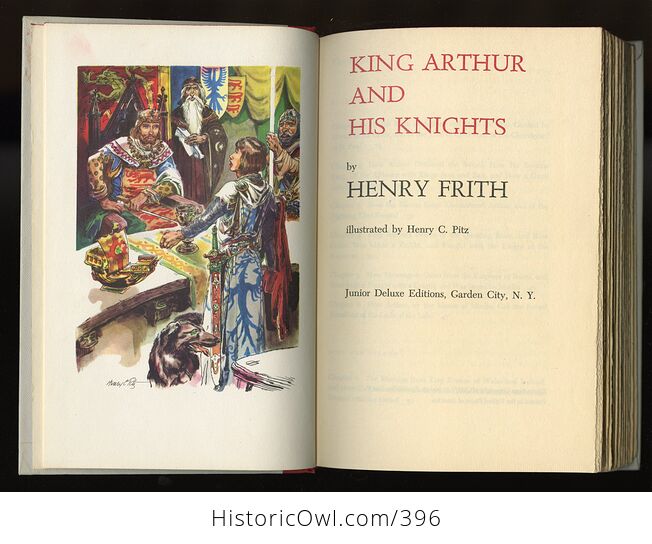 Vintage King Arthur and His Knights Illustrated Book by Henry Frith Junior Deluxe Editions C1955 - #64vPosgBgIA-6