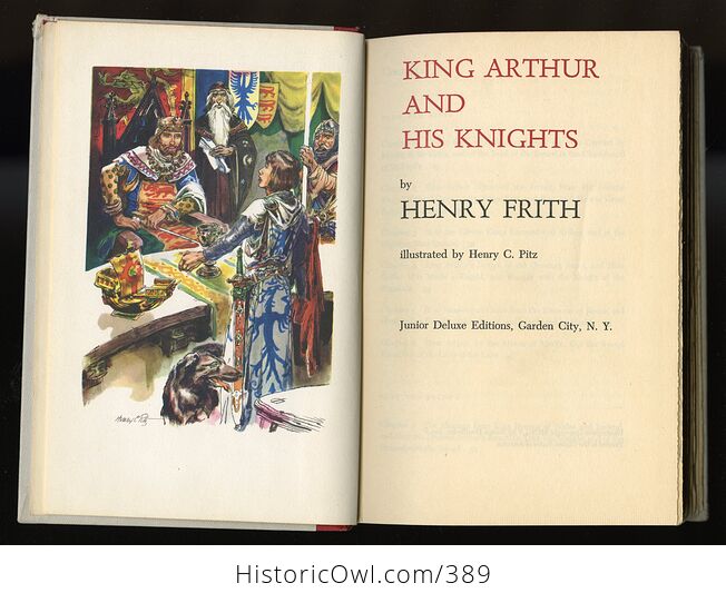 Vintage King Arthur and His Knights Illustrated Book by Henry Frith Junior Deluxe Editions C1955 - #7r0j9F3Vbag-4