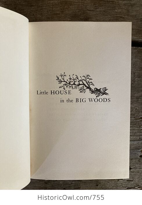Vintage Little House in the Big Woods Illustrated Book by Laura Ingalls Wilder Harper and Row C1953 - #1xcto3gM9v8-4