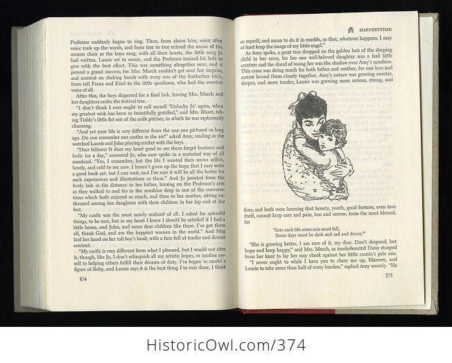 Vintage Little Women Illustrated Book by Louisa May Alcott Childrens Classics C1950 - #SBbx8NE0v6U-2