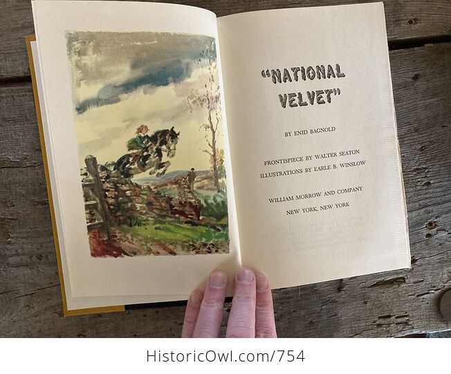 Vintage National Velvet Illustrated Book by Enid Bagnold William Morrow and Company C1963 - #93ucDBJstYw-4