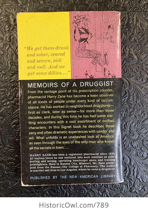 Vintage Paperback They Always Take Their Secrets to a Druggist by Harry Zane C1963 - #HDzZx13uAl4-4