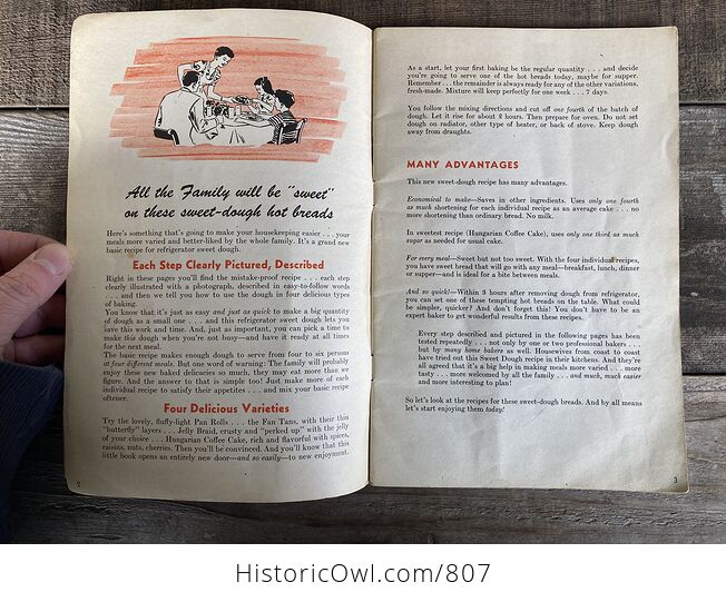Vintage Refrigerator Sweet Dough Recipe by Rita Martin for Robin Hood Flour Mills Limited - #aFQkV8SFsac-4