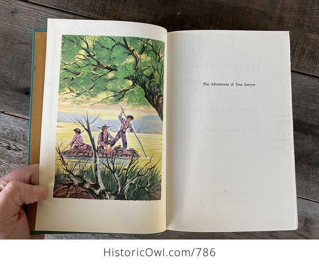 Vintage the Adventures of Tom Sawyer Illustrated Book by Mark Twain Childrens Classics C1954 - #NHTCztgIcDg-11