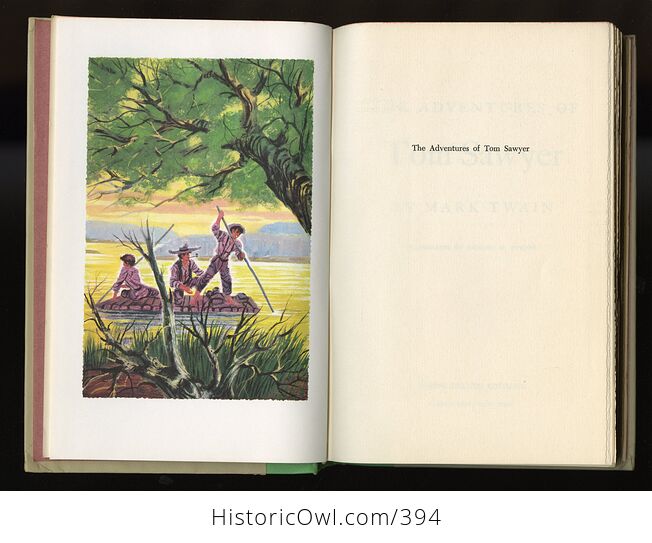 Vintage the Adventures of Tom Sawyer Illustrated Book by Mark Twain Junior Deluxe Editions C1954 - #SPeCJMUU0kQ-3