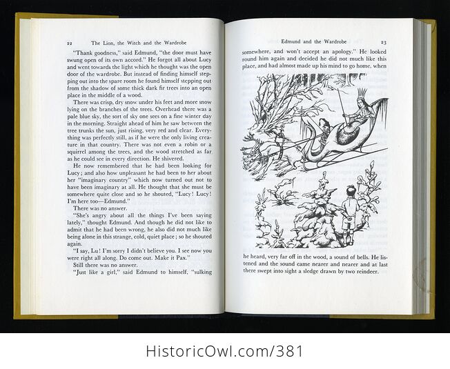 Vintage the Lion the Witch and the Wardrobe Illustrated Book by C S Lewis the Macmillan Company C1950 - #frY03A7DLsc-3