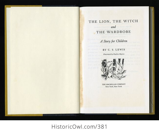 Vintage the Lion the Witch and the Wardrobe Illustrated Book by C S Lewis the Macmillan Company C1950 - #frY03A7DLsc-6