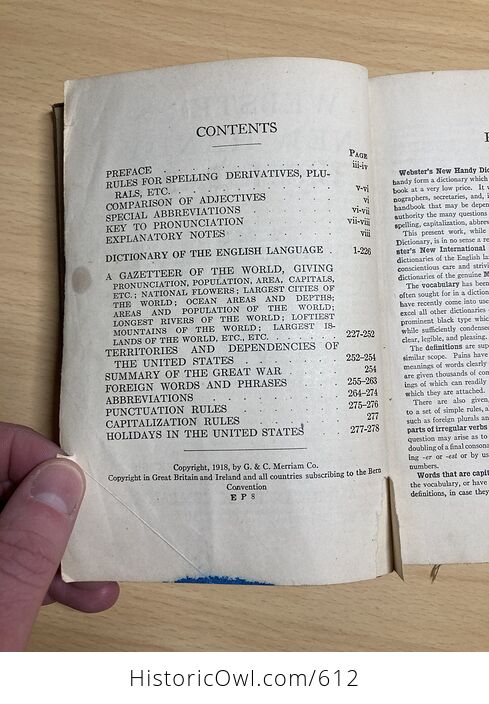 Websters New Handy Dictionary C1918 - #RuOuuVARskU-5