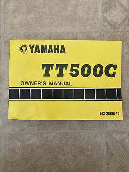 Yamaha Tt500c Owners Manual 583 28199 10 #PSYBvHeEtWc